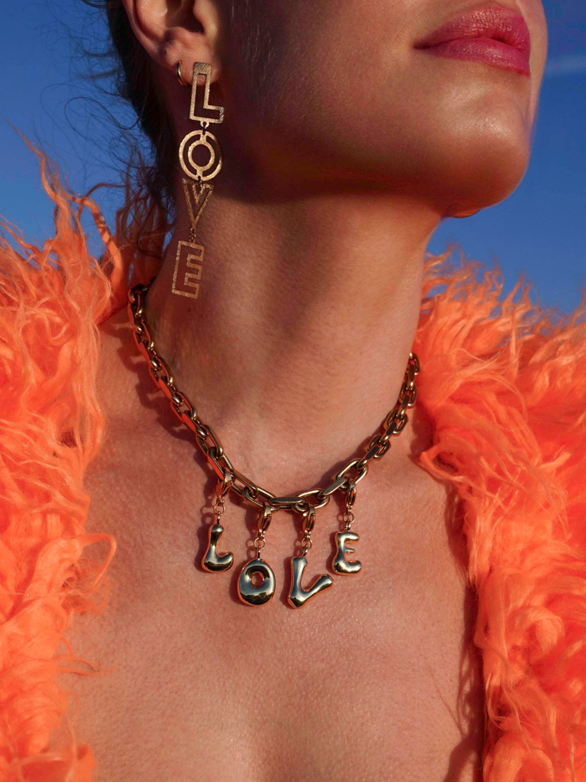 LOVE ON GOLD NECKLACE