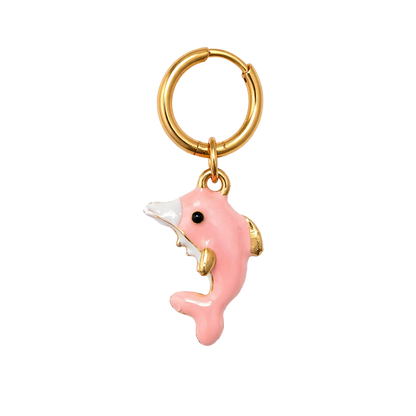 PINK DOLPHIN EARRING