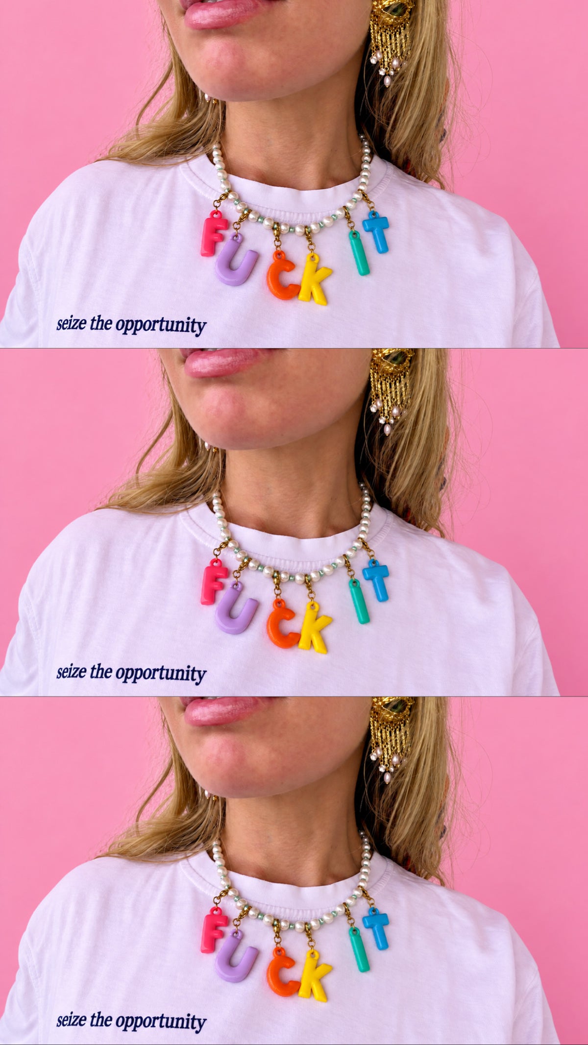 F*CK IT IN COLOR NECKLACE