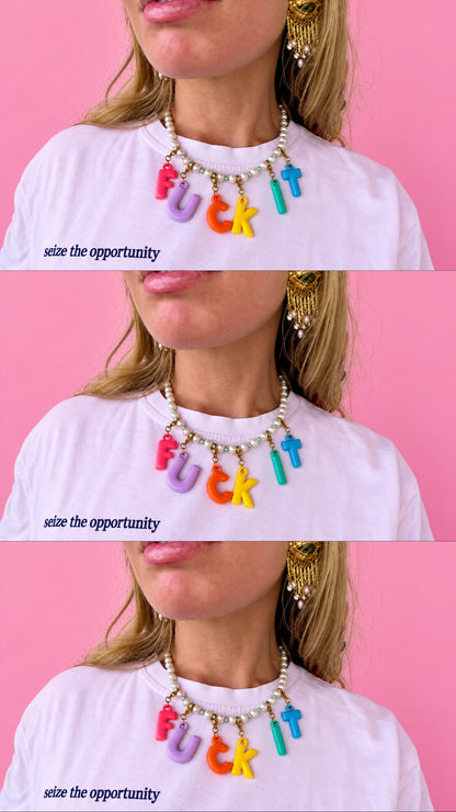 F*CK IT IN COLOR NECKLACE