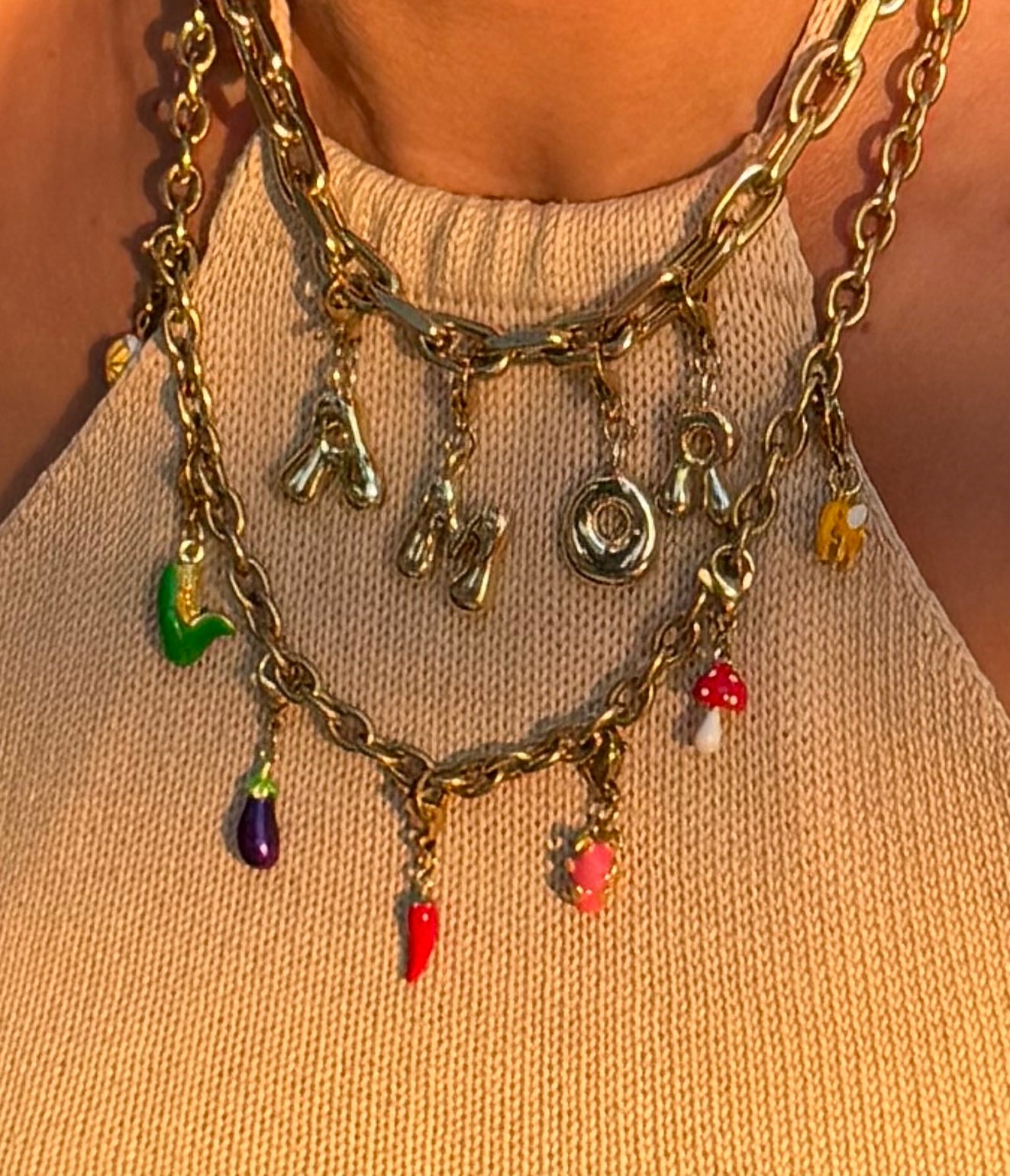 GOLD MADNESS LETTER CHARMS