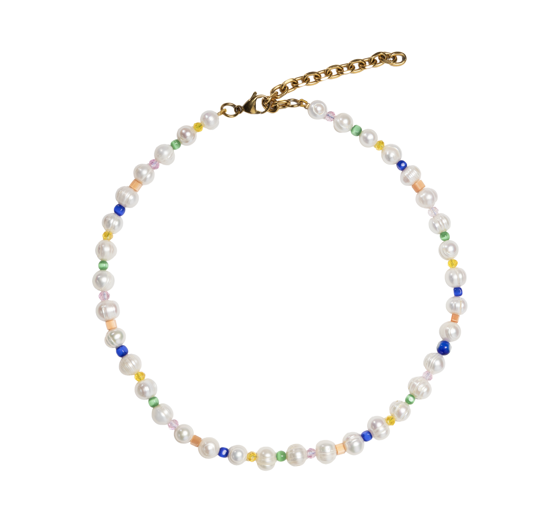 real pearl necklace handmade with beads