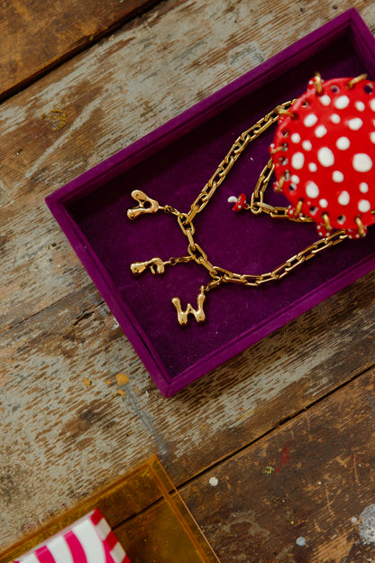 GOLD MADNESS LETTER CHARMS