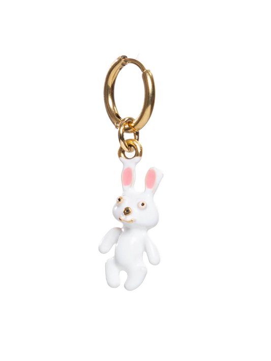 WHITE BUNNY EARRING