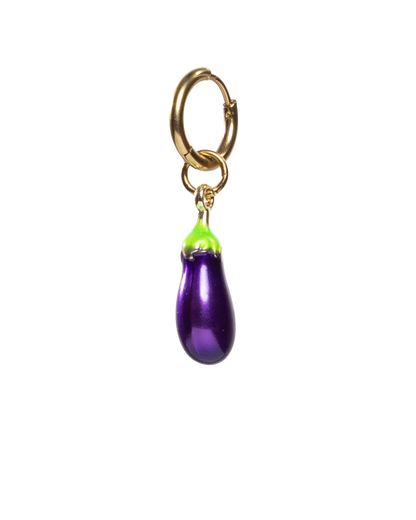 EGGPLANT EARRING