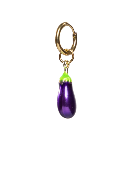 EGGPLANT EARRING