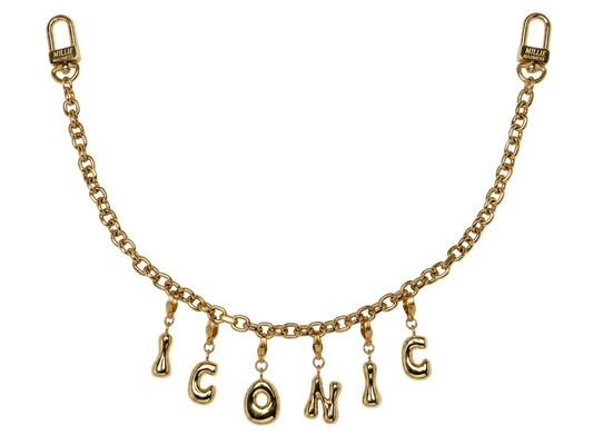 millie madness bag chain with iconic gold letters