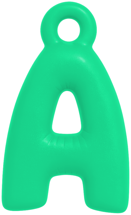 FUNKY LETTER CHARM A-M