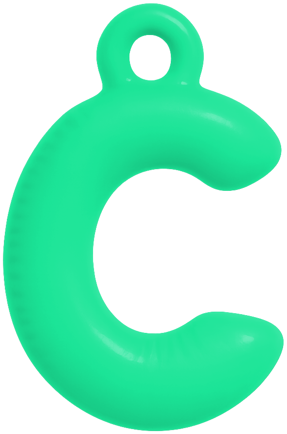 FUNKY LETTER CHARM A-M