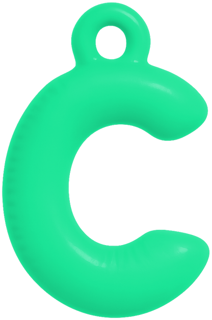 FUNKY LETTER CHARM A-M