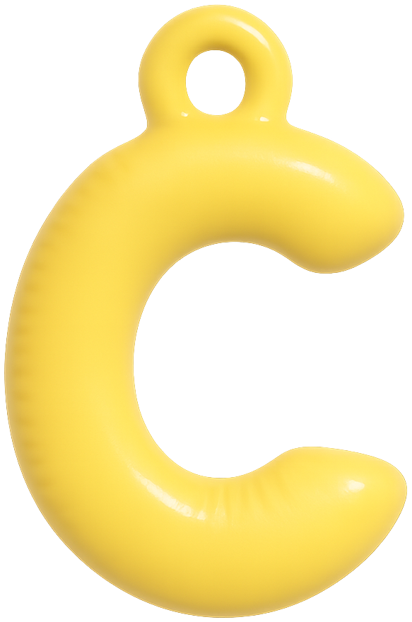 FUNKY LETTER CHARM A-M