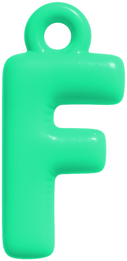 FUNKY LETTER CHARM A-M