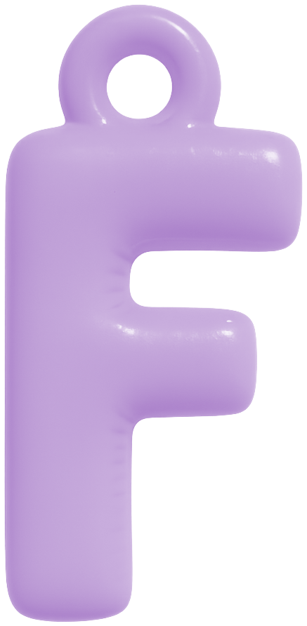 FUNKY LETTER CHARM A-M