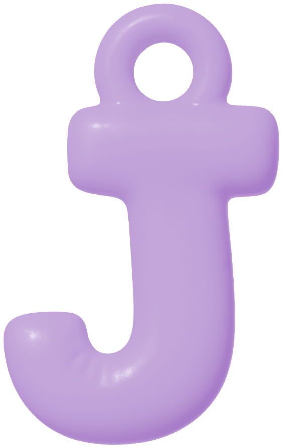 FUNKY LETTER CHARM A-M