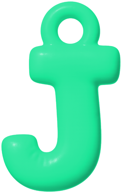 FUNKY LETTER CHARM A-M