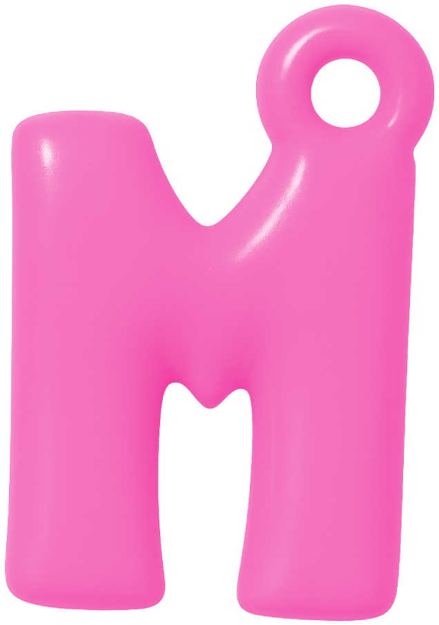 FUNKY LETTER CHARM A-M