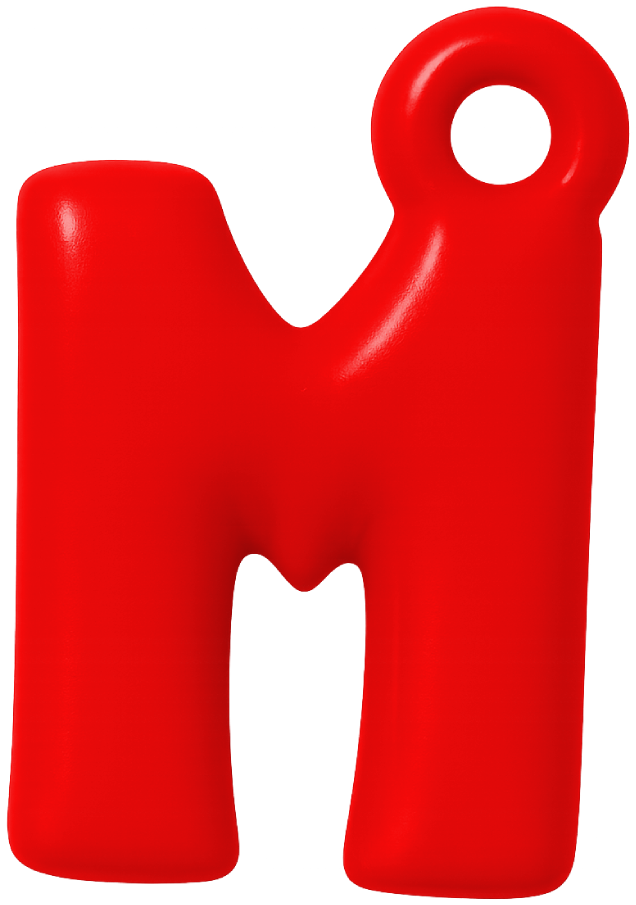 FUNKY LETTER CHARM A-M