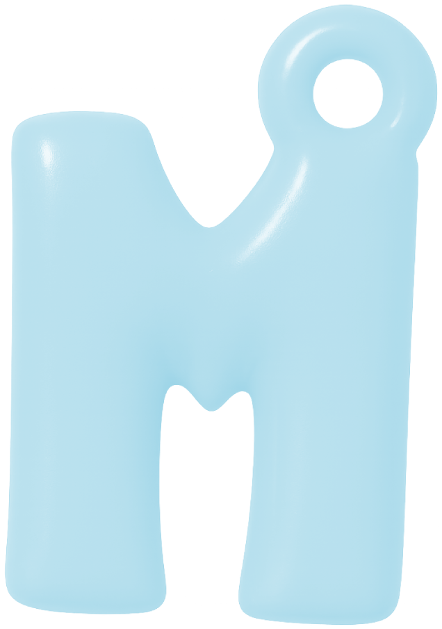 FUNKY LETTER CHARM A-M