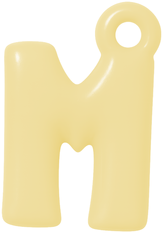 FUNKY LETTER CHARM A-M