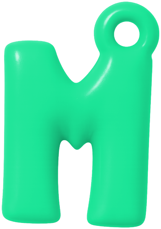 FUNKY LETTER CHARM A-M