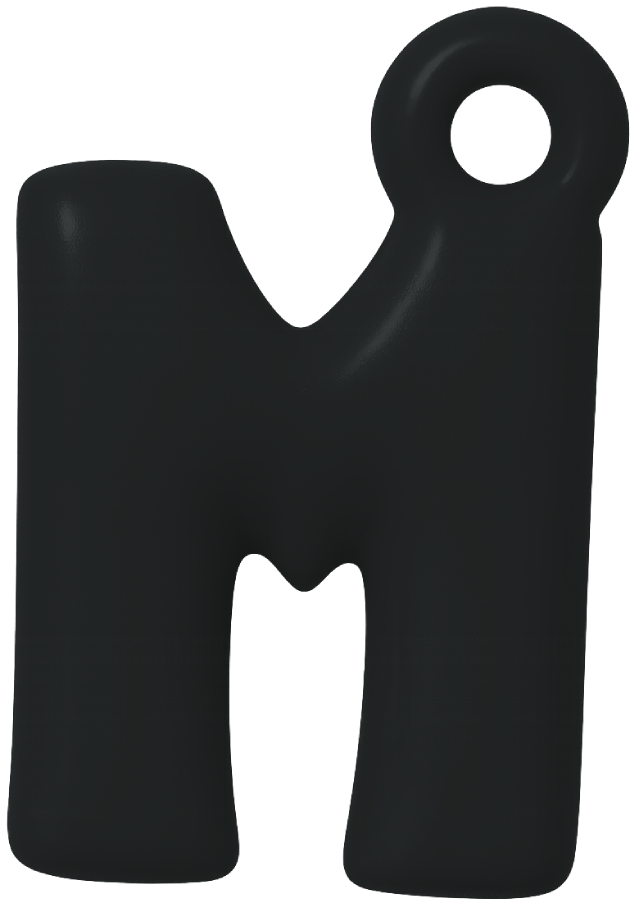 FUNKY LETTER CHARM A-M