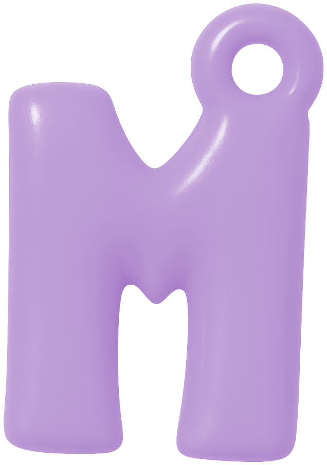 FUNKY LETTER CHARM A-M