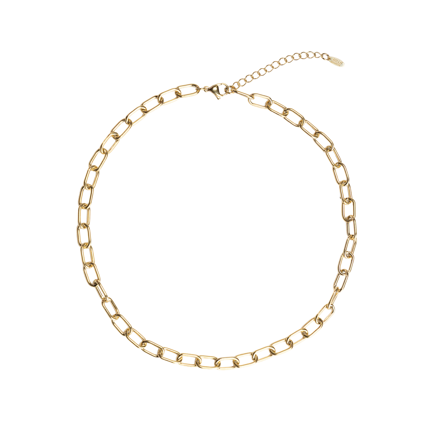 gold paperclip necklace chain stainless steel