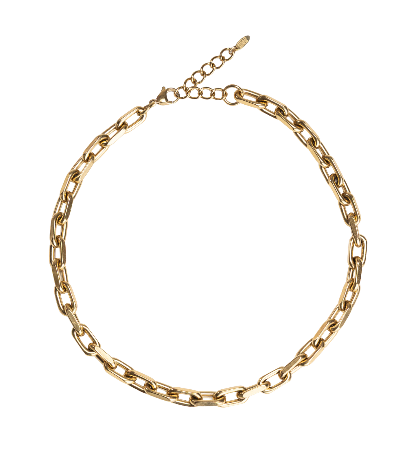 gold stainless steel chain necklace chunky