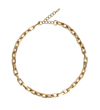 gold stainless steel chain necklace chunky