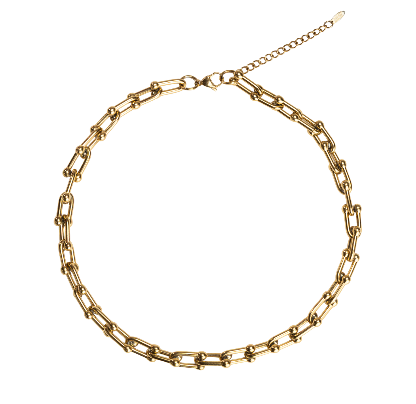 neckchain horseshoe hook gold stainless steel necklace