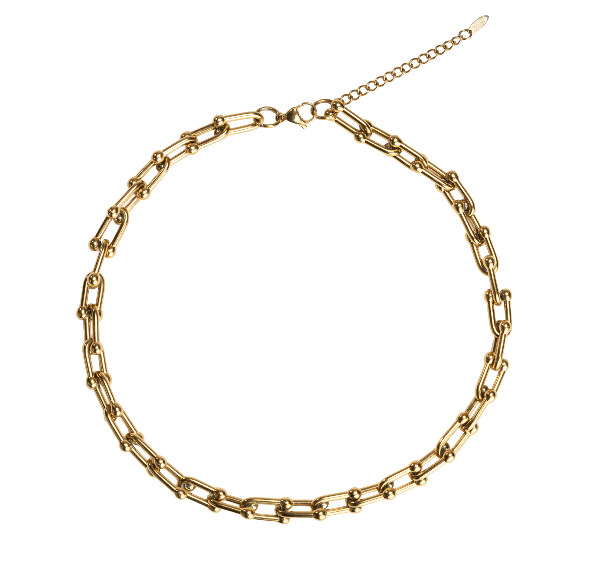 neckchain horseshoe hook gold stainless steel necklace