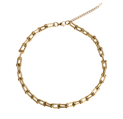 neckchain horseshoe hook gold stainless steel necklace