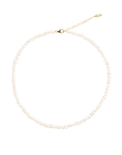 Pearl necklace on a white background